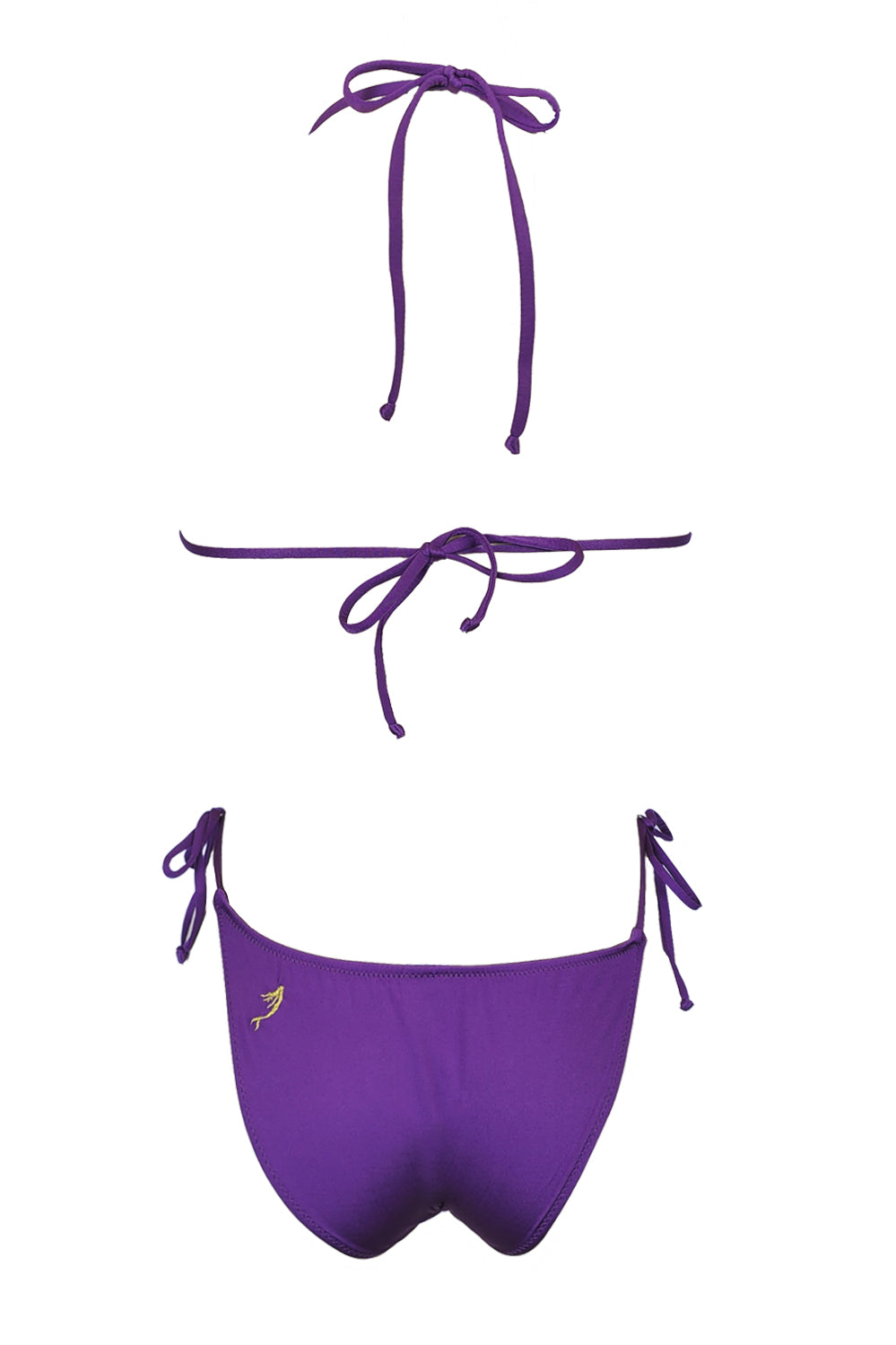 סט ביקיני משולשים בייסיק - סגול מבריק