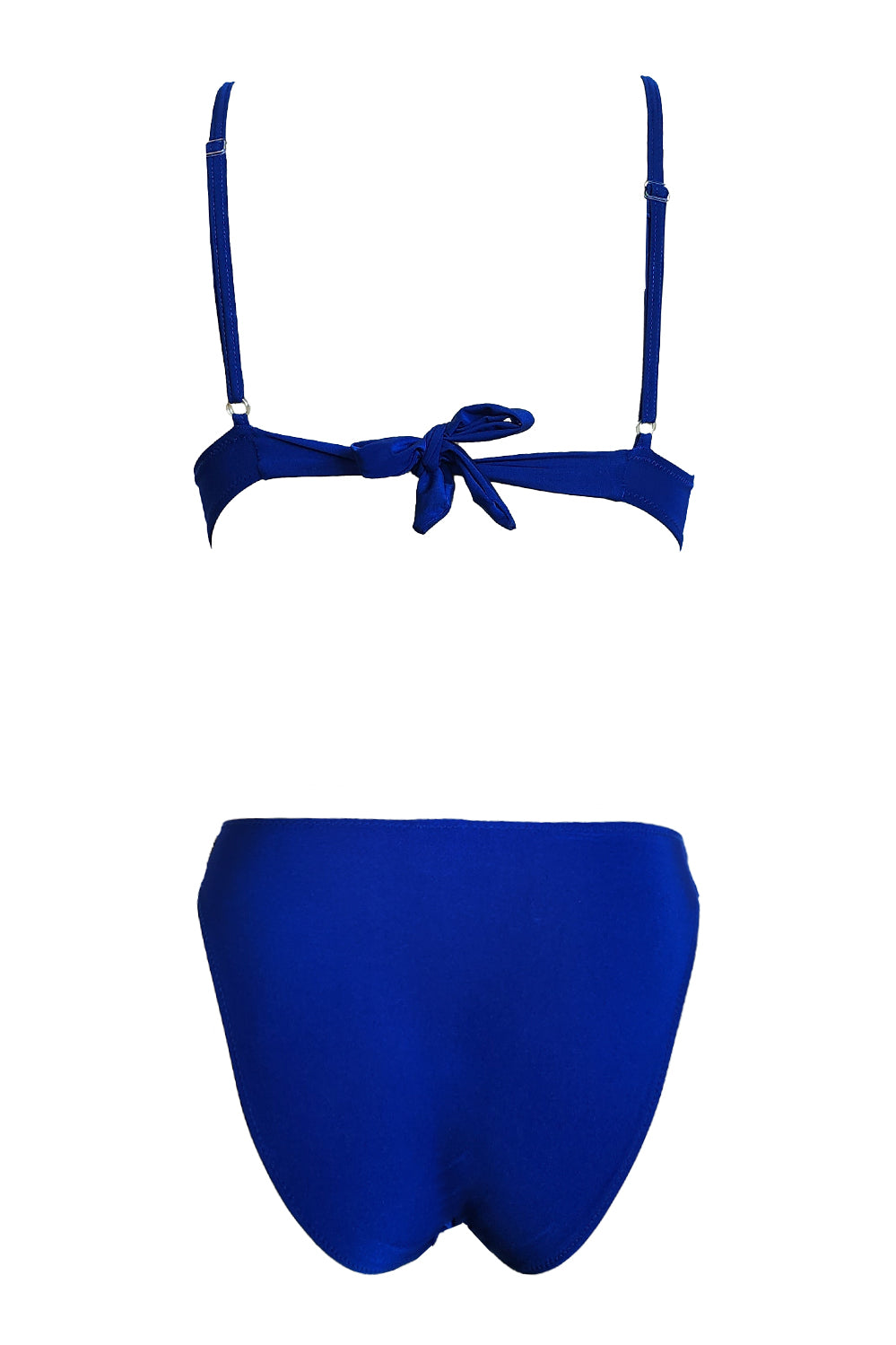 טופ ביקיני מעטפת קידמי כחול מבריק