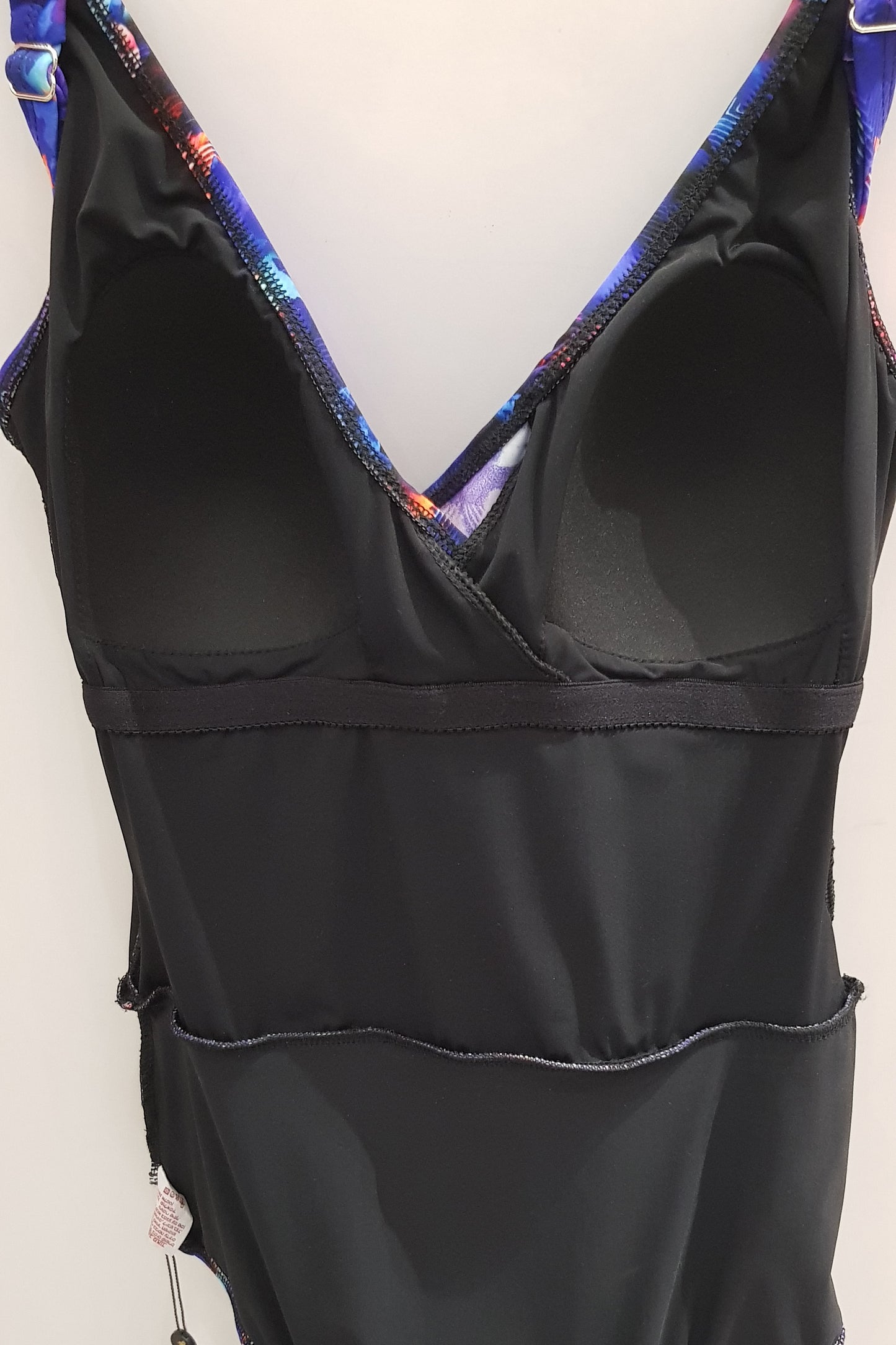 בגד ים שלם מחטב מעטפה ביונסה הדפס כחול