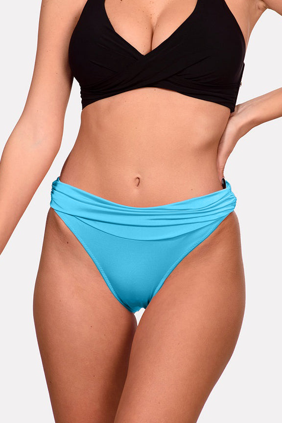 תחתון ביקיני גבוה פמלה טורקיז מבריק