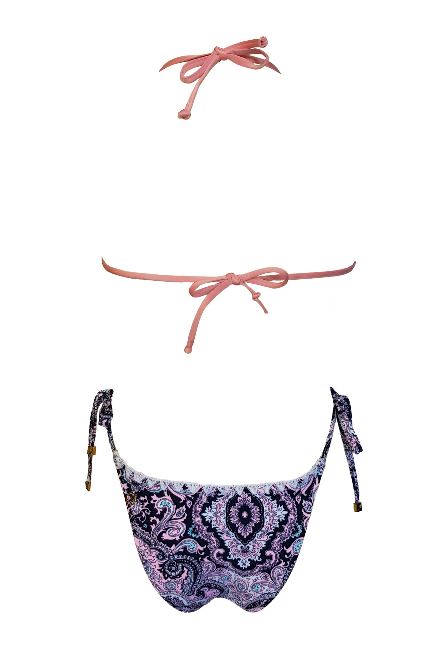 סט ביקיני משולשים בייסיק פיץ' ותחתון פייזלי
