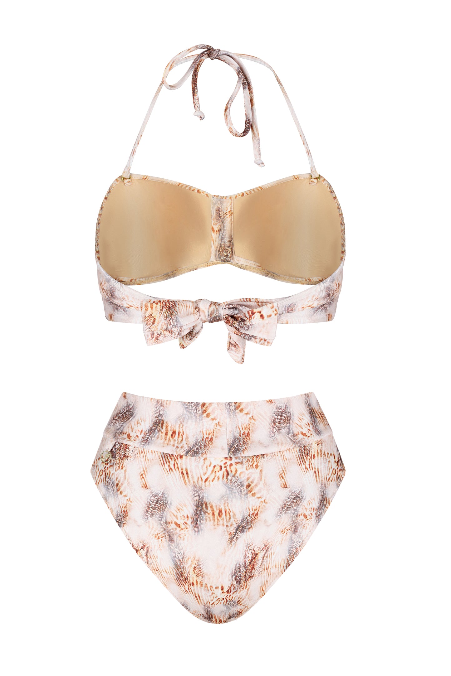 סט ביקיני סטרפלס רודוס - הדפס נחש