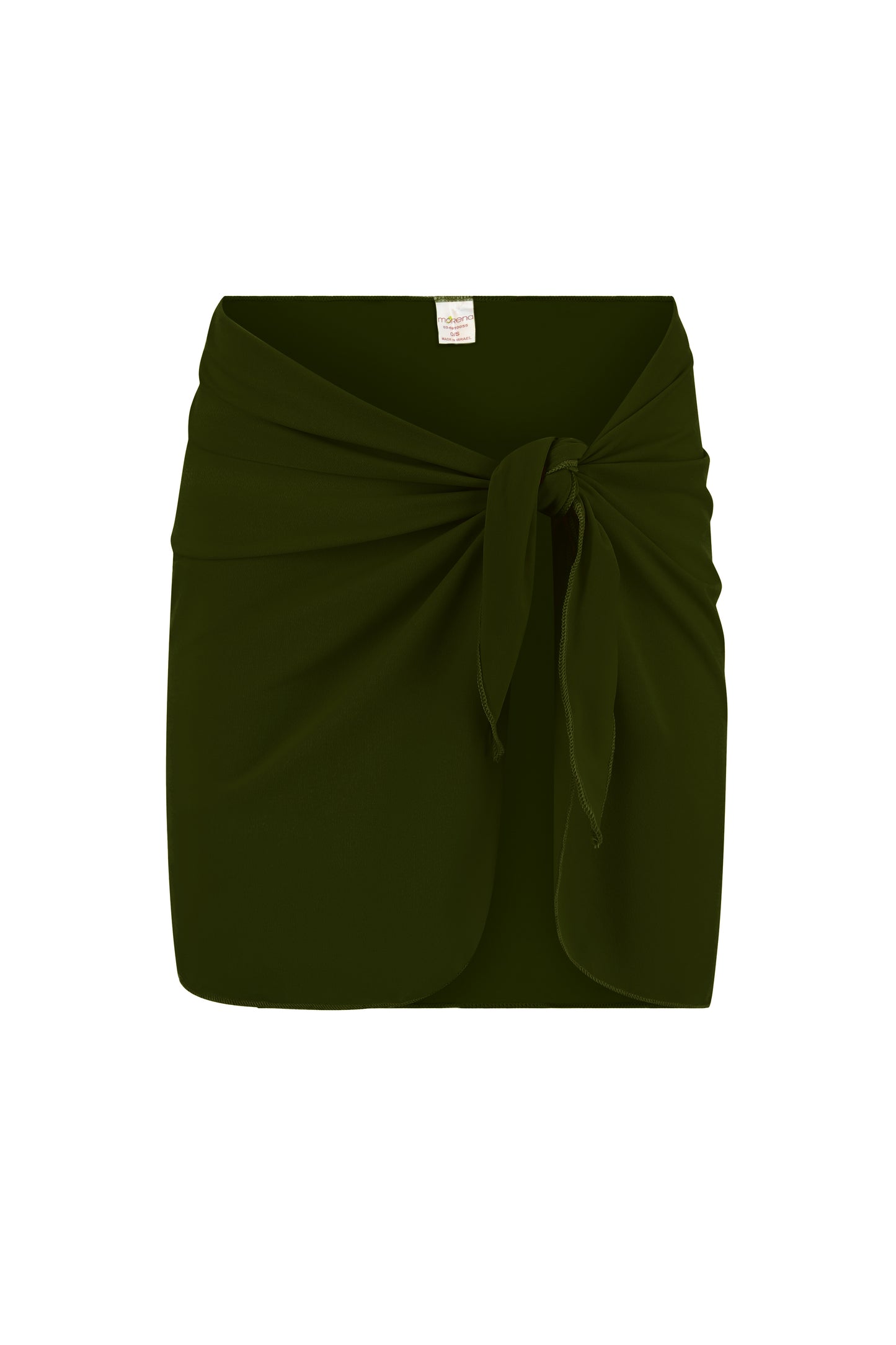 פראו קשירה לייקרה פלאוון קצר ירוק זית