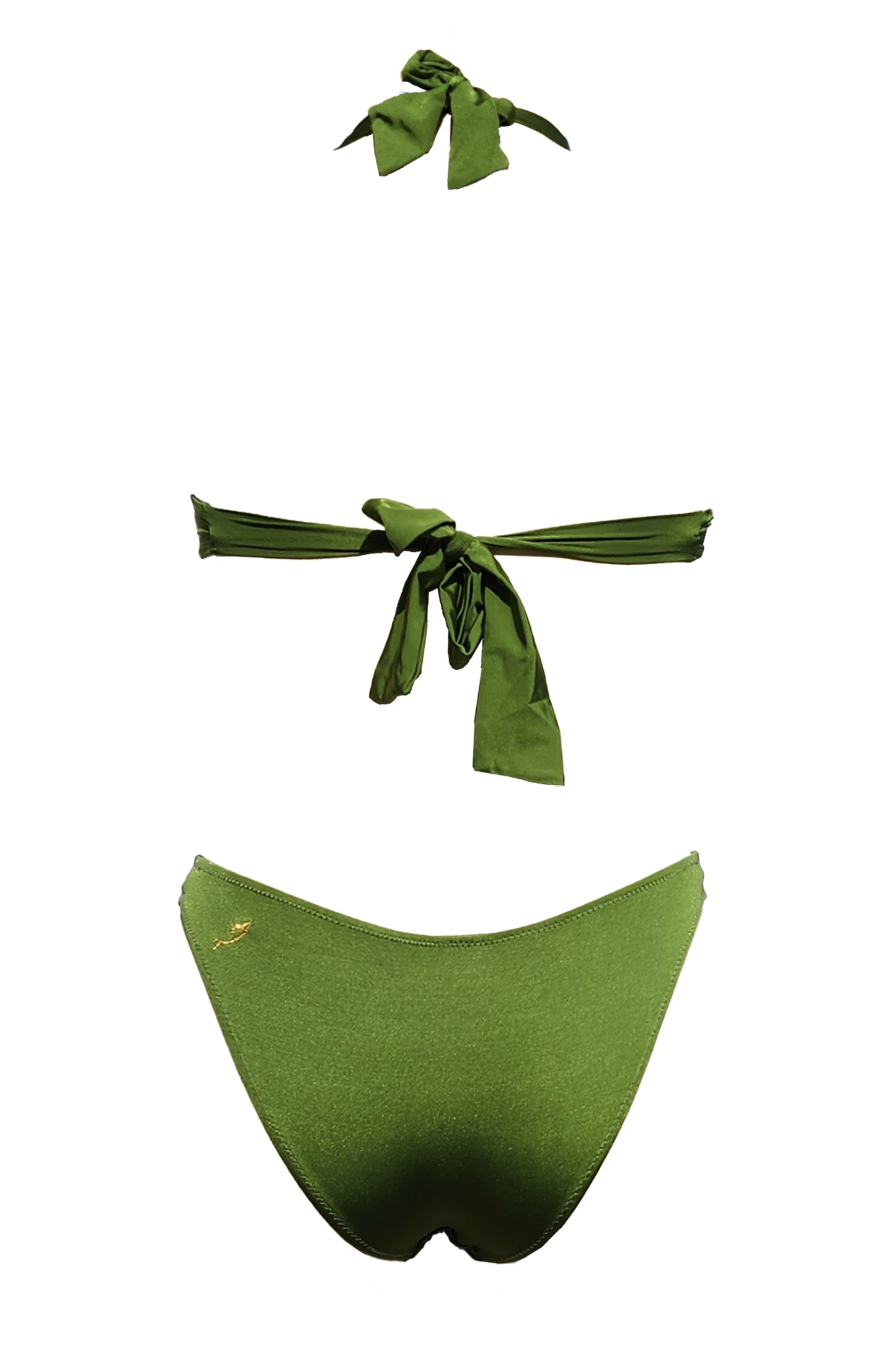 טופ ביקיני קולר פושאפ מיאמי ירוק מבריק