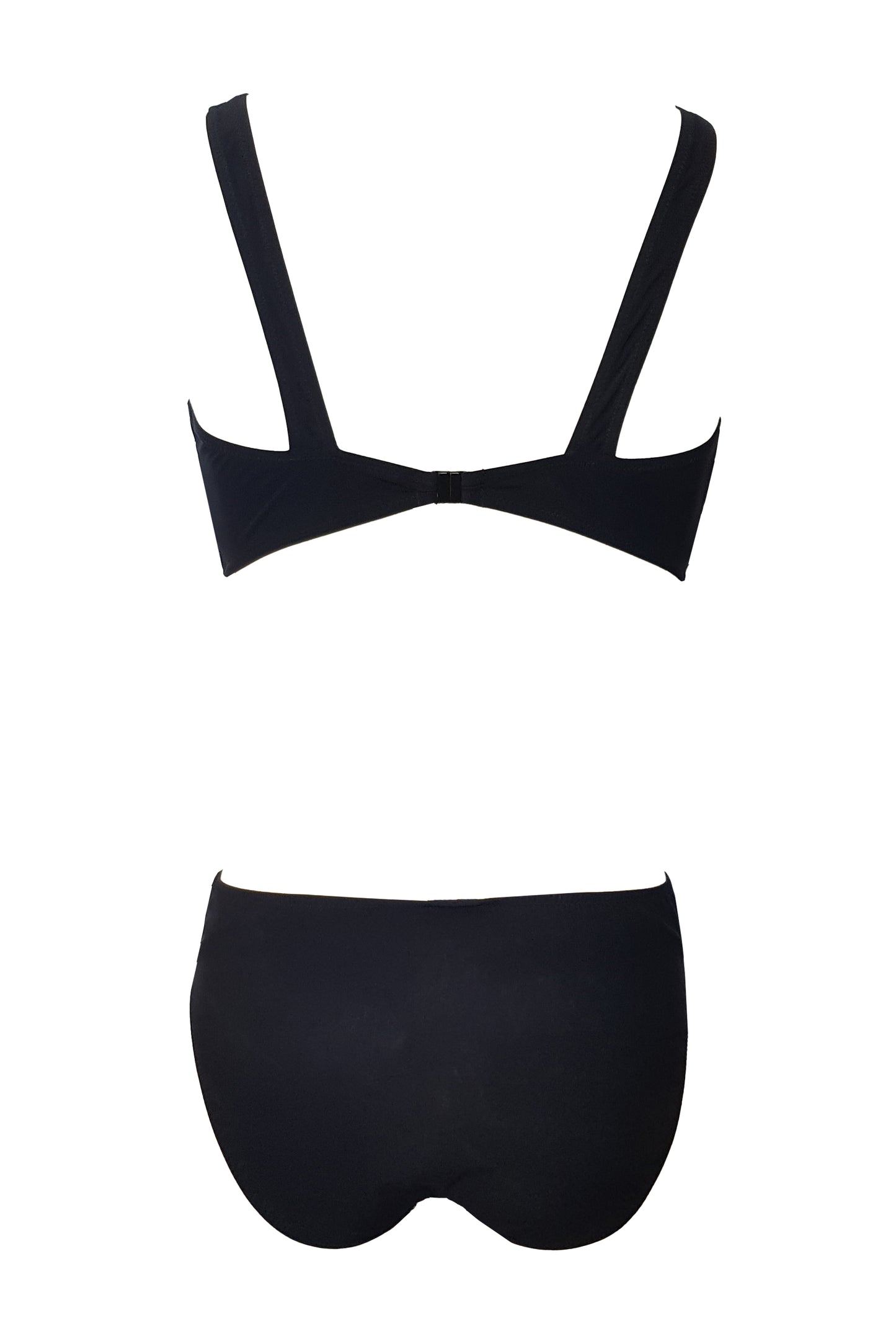 בגד ים שלם מונוקיני שחור מודפס