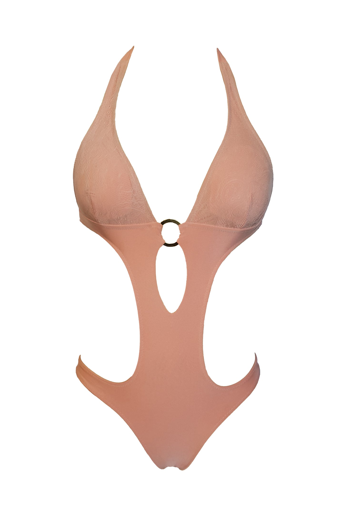 בגד ים שלם מונוקיני תחרה פיץ'