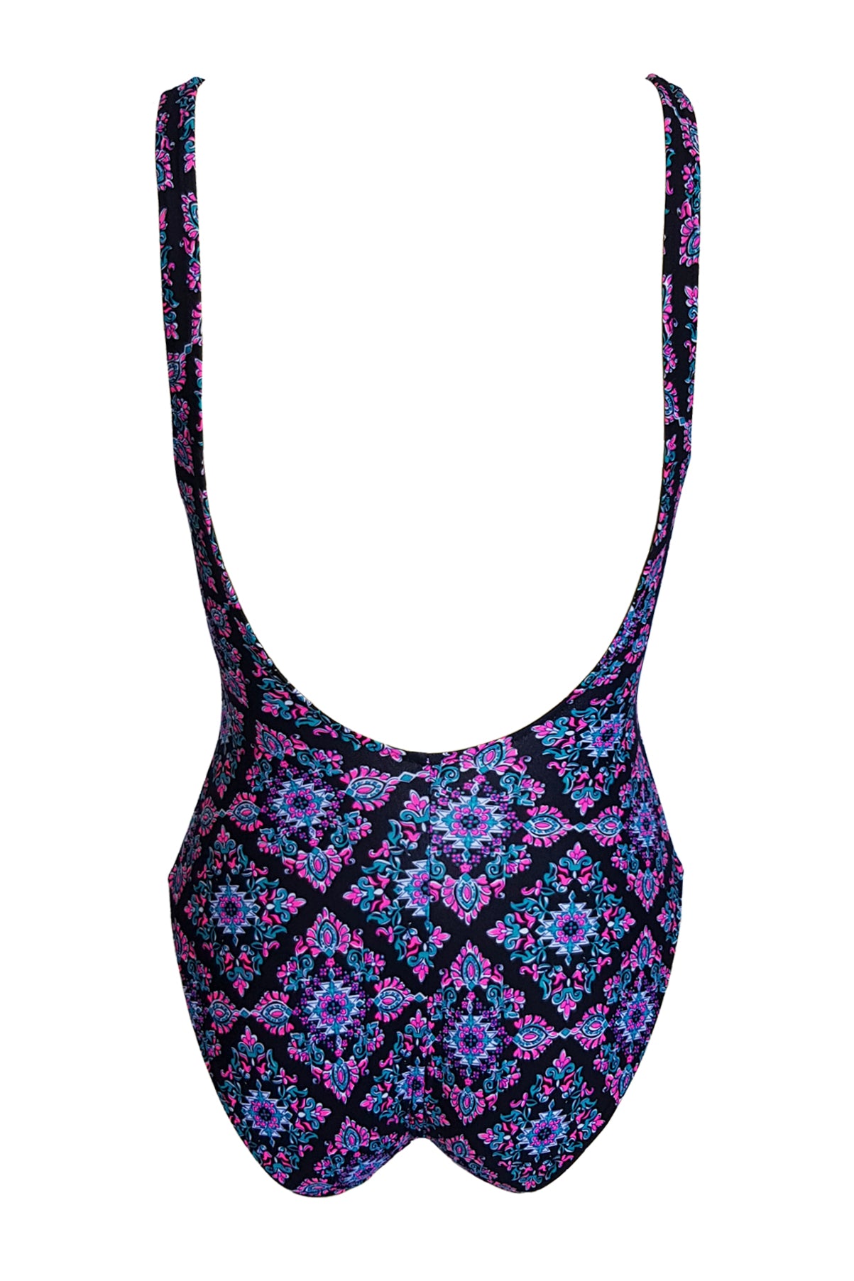 בגד ים שלם גופייה מחטב בייסיק - פינק