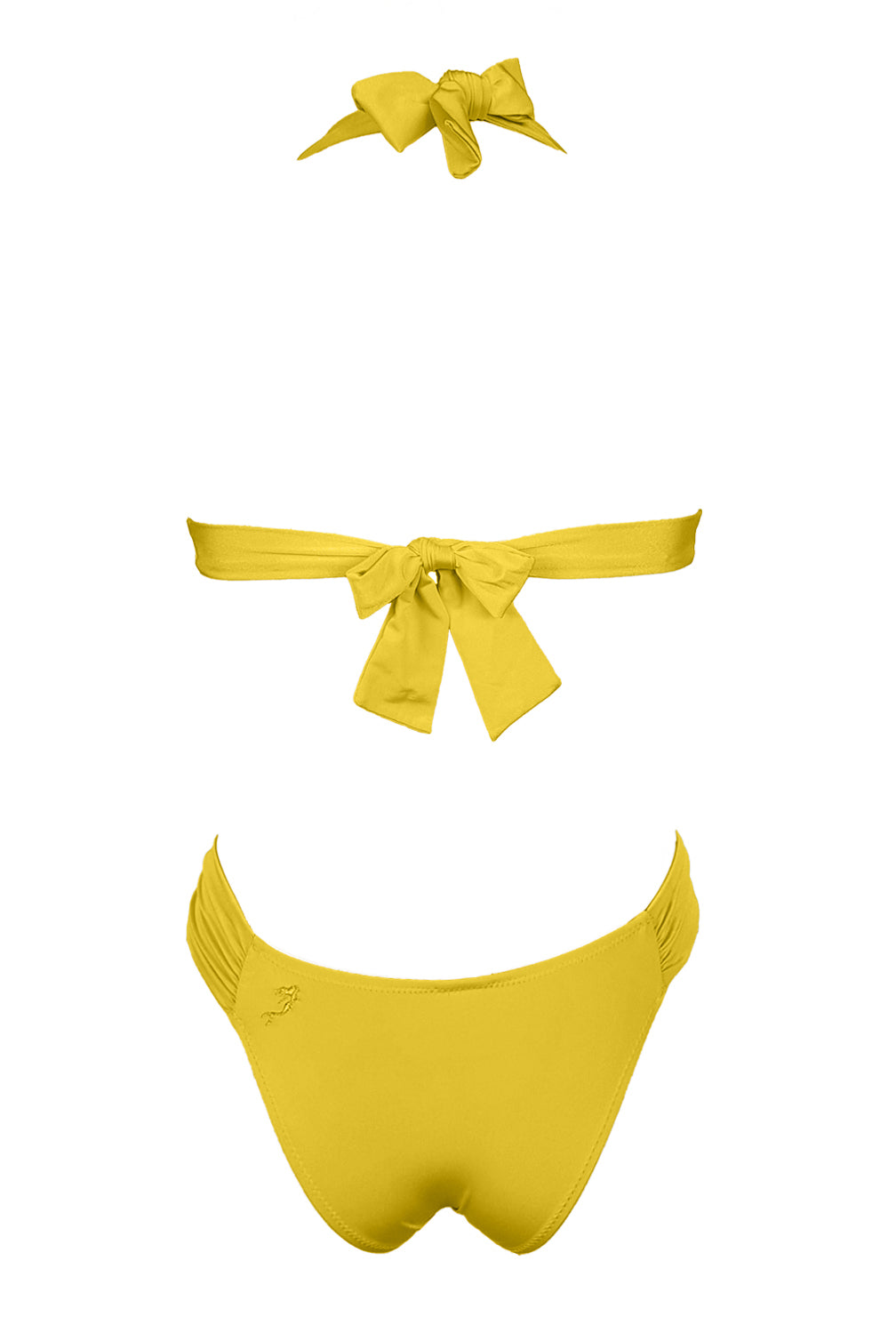 טופ ביקיני קולר פושאפ מיאמי צהוב מבריק