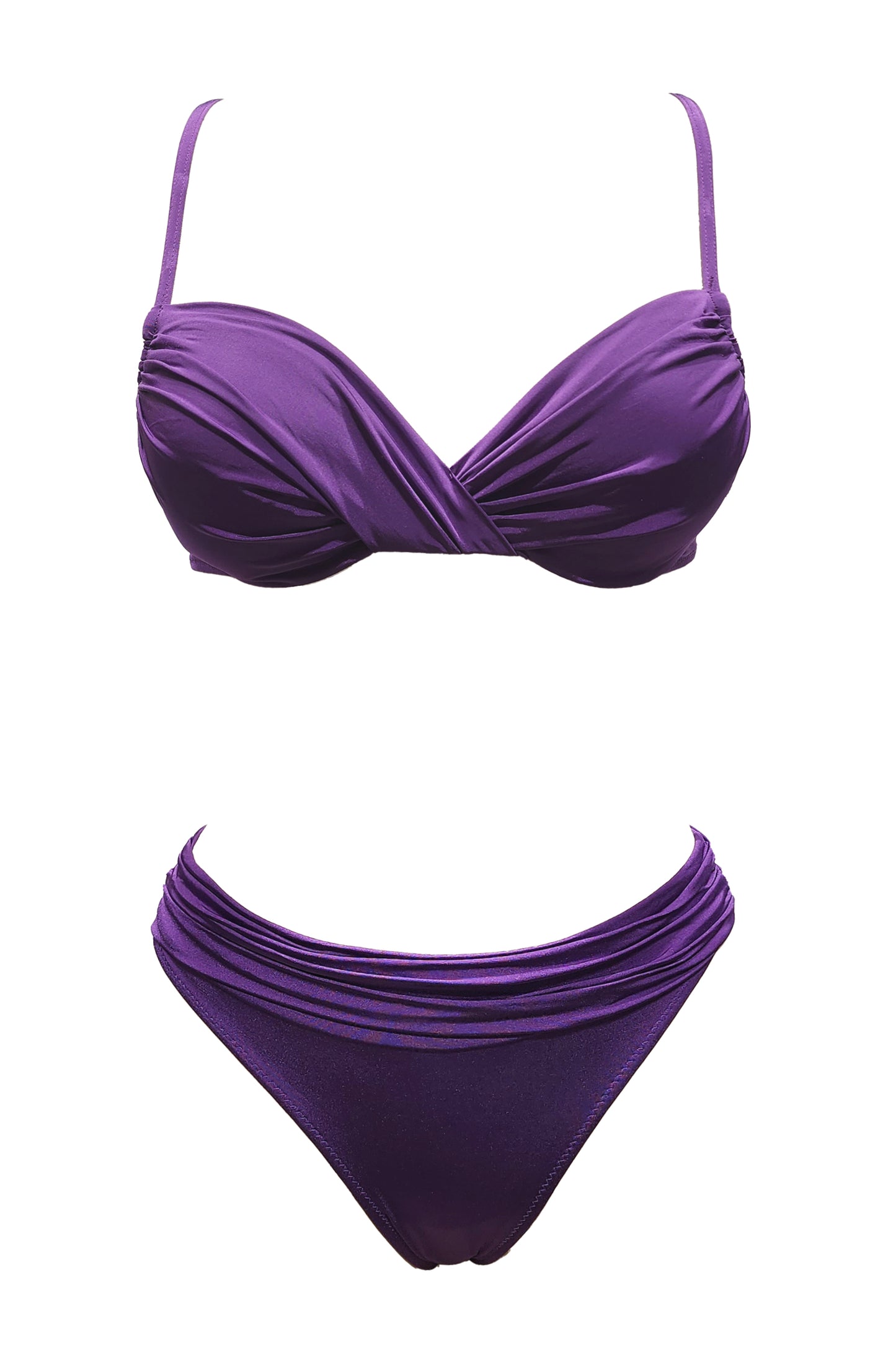 סט ביקיני מעטפת סגול מבריק