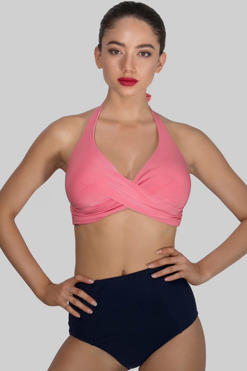 טופ ביקיני מעטפה לימור - ורוד