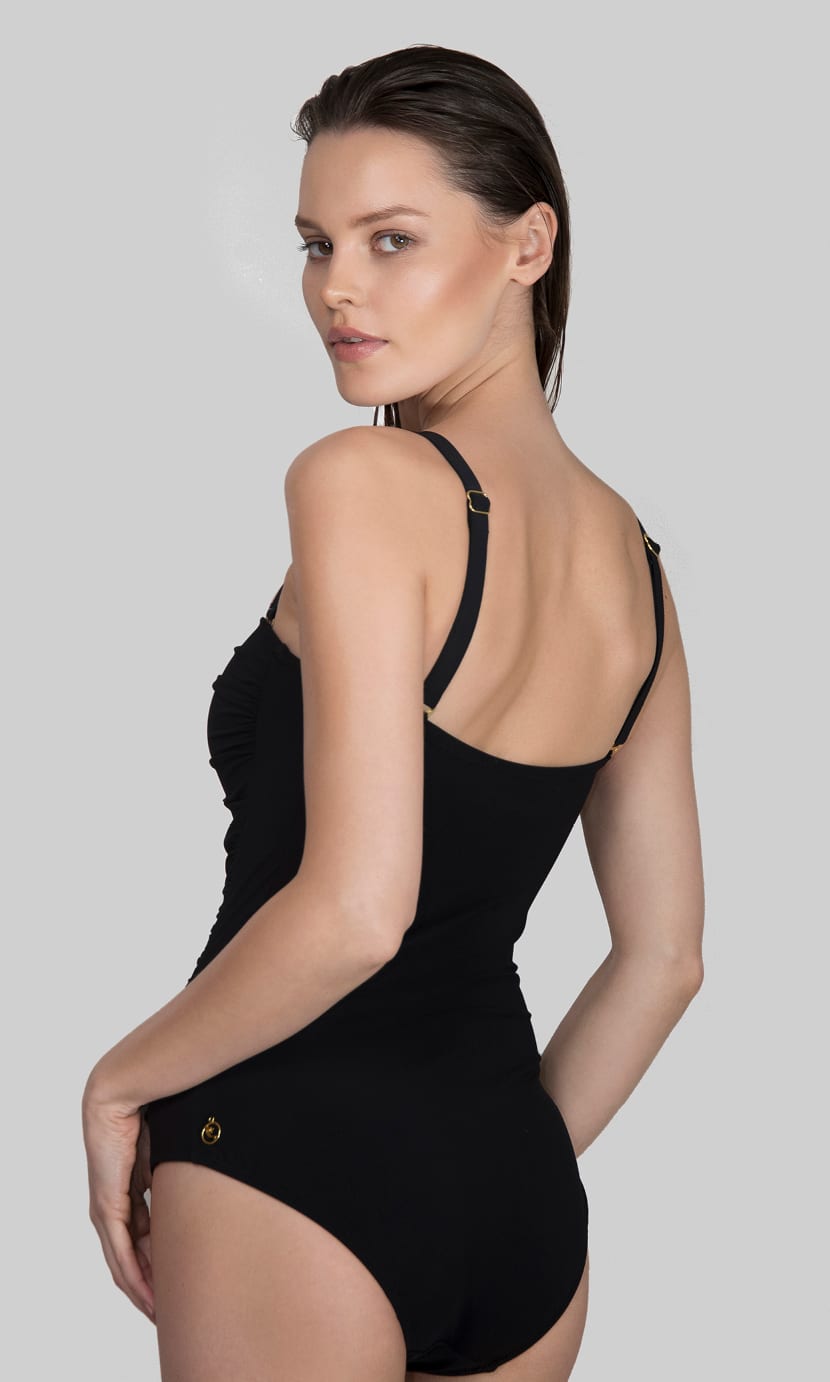 בגד ים שלם מחטב - בגד ים שלם שחור - מילאנו