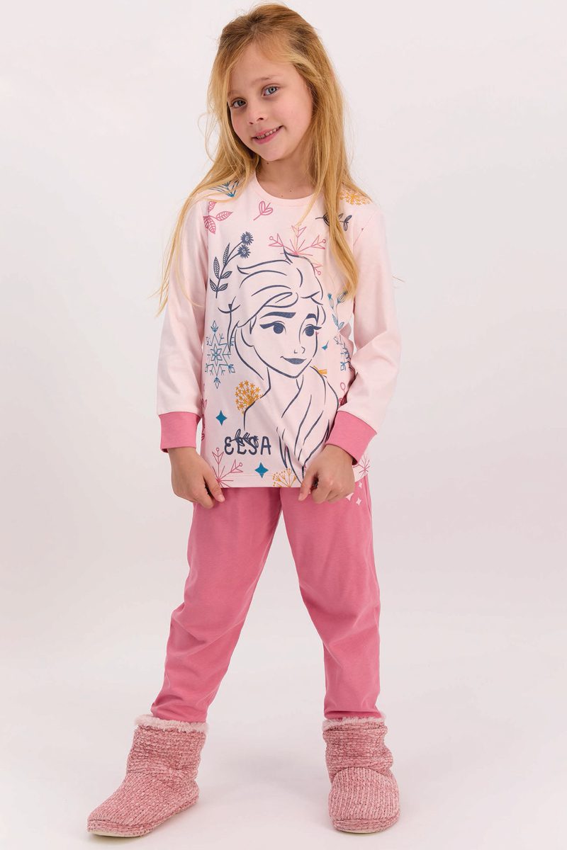פיג’מה דיסני פרוזן לילדות\בנות אלזה ורוד - FROZEN ELSA ן Morena