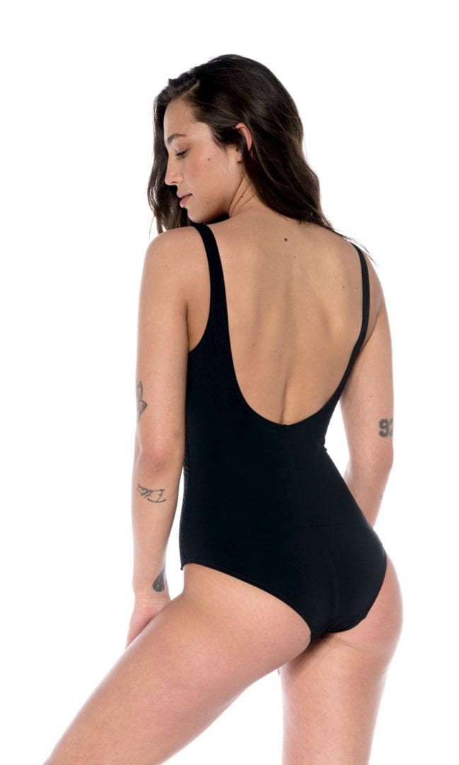 בגד ים שלם מחטב קים תחרה שחור ן Morena