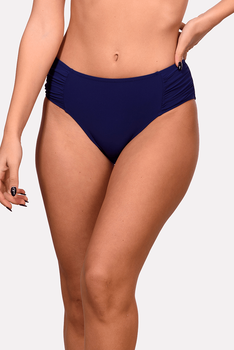 תחתון ביקיני מחטב כיווצים גבוה פולינה - כחול אינק ן Morena