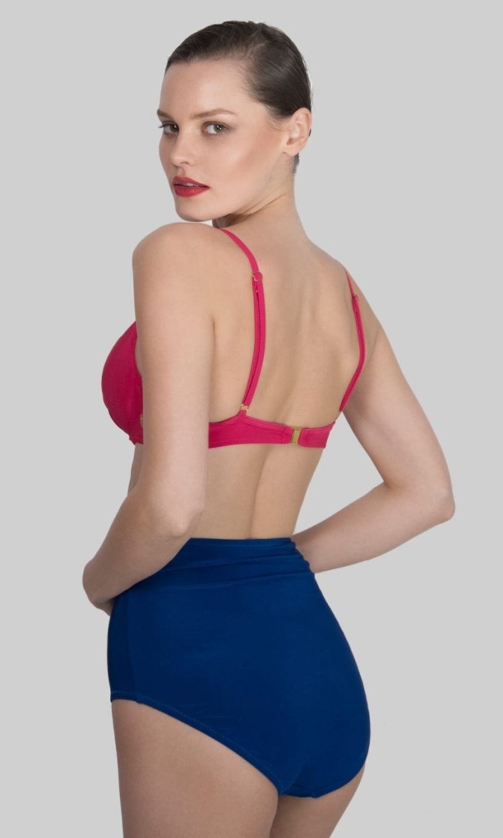 תחתון ביקיני פרינסס מחטב גבוה פריז - כחול נייבי ן Morena