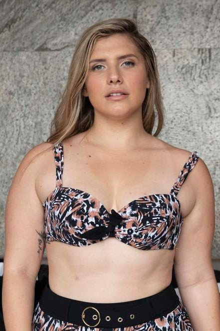 טופ ביקיני פלאס סטרפלס - מנומר ן Morena