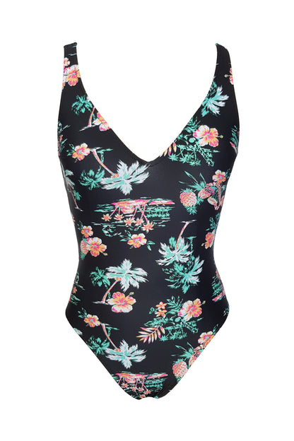 בגד ים שלם מחטב קאפרי - הדפס פרחוני