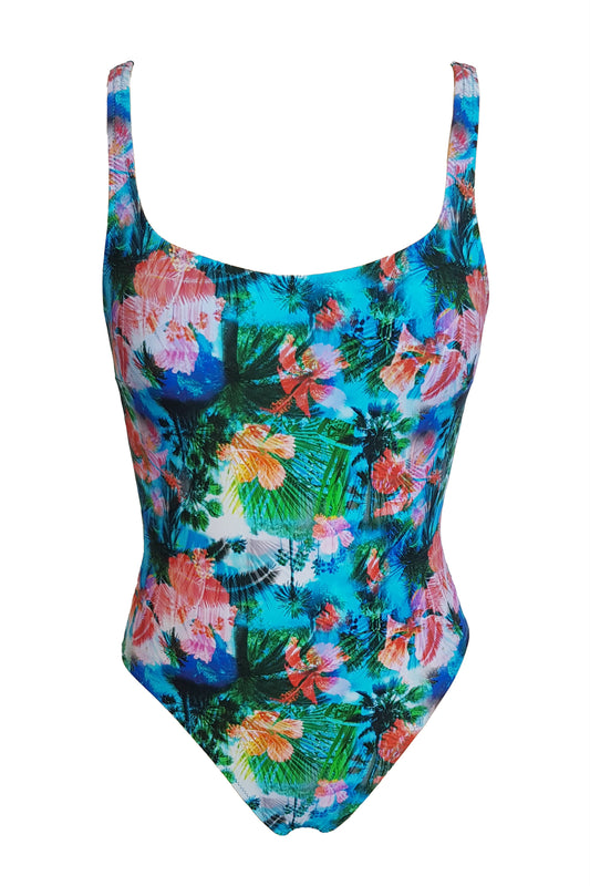 בגד ים שלם גופייה מחטב בייסיק - קריביים