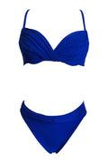 טופ ביקיני מעטפת קידמי כחול מבריק