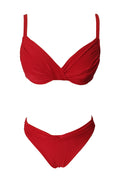 טופ ביקיני מעטפת קידמי אדום מבריק
