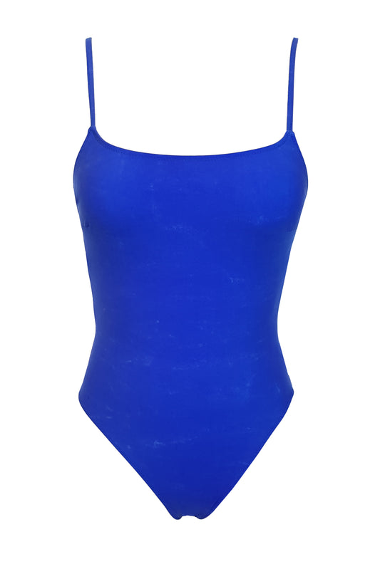 בגד ים שלם מחטב גופייה משמר המפרץ - כחול עננים