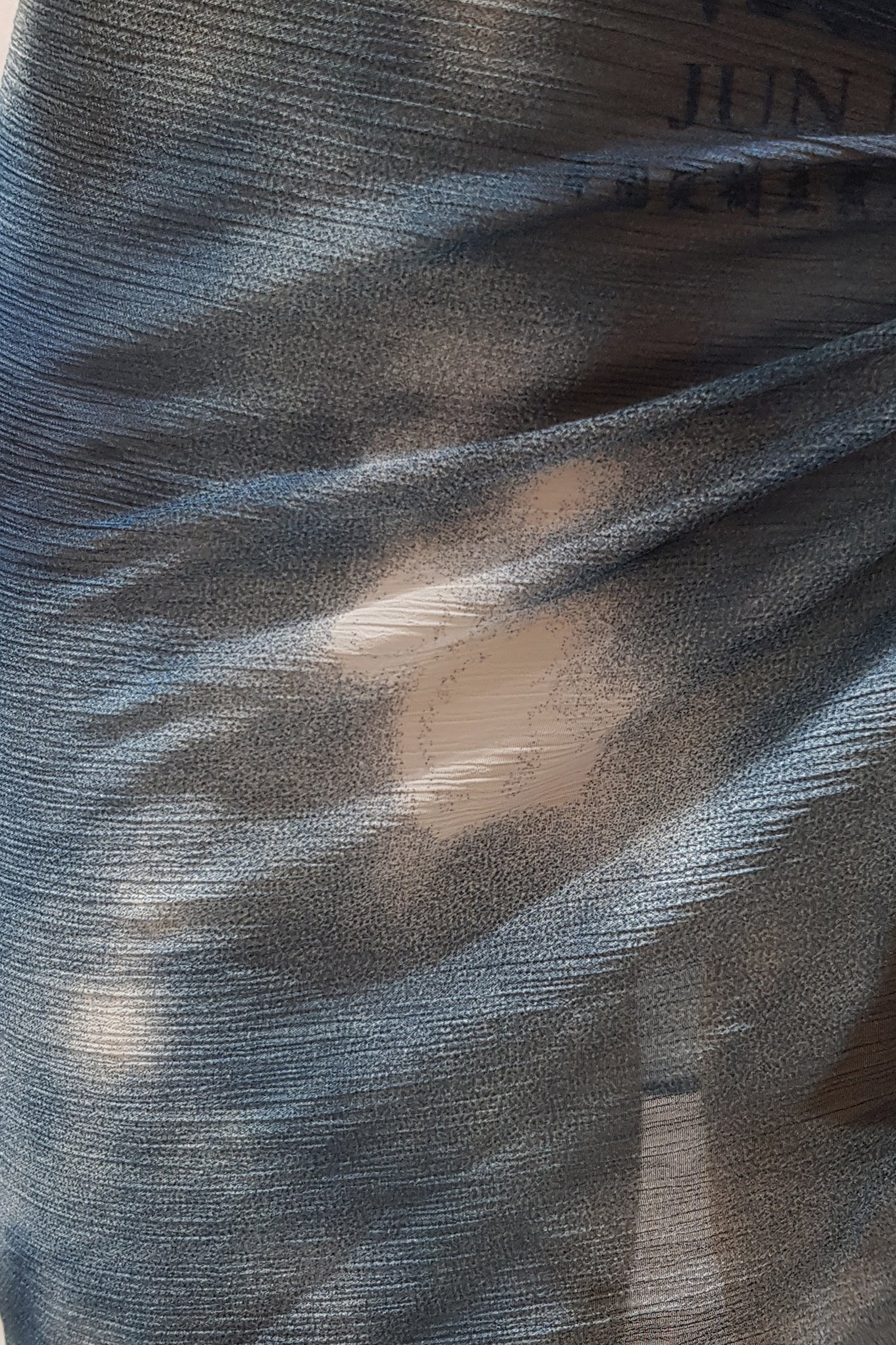 פראו קשירה שיפון קצר הדפס כחול כהה