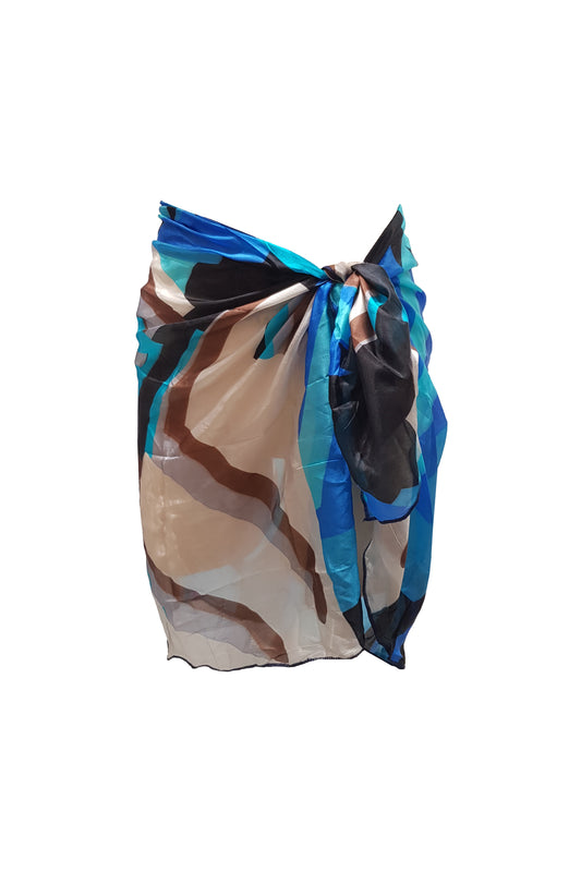 פראו קשירה שיפון הדפס כחול