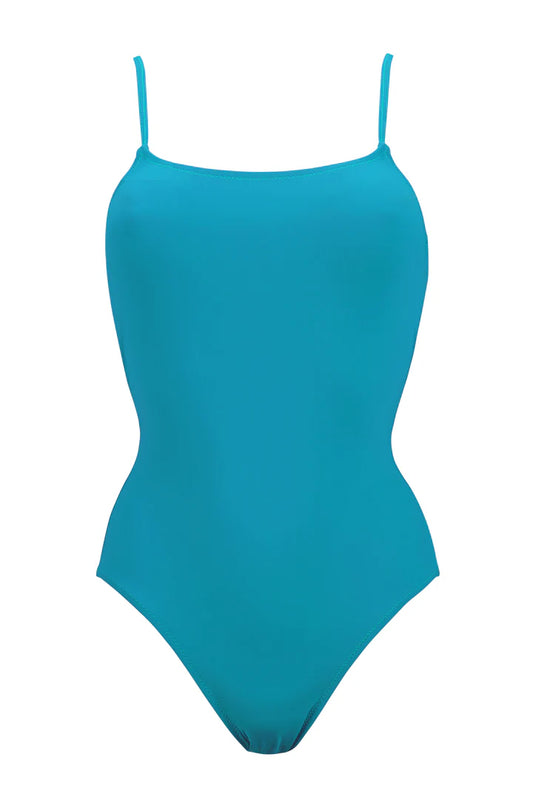 בגד ים שלם מחטב כתפיות טורקיז