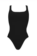 בגד ים שלם גופייה מחטב בייסיק - שחור