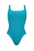 בגד ים שלם גופייה מחטב בייסיק - טורקיז
