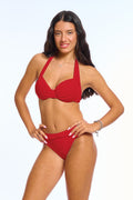 תחתון ביקיני קלאסי גבוה ונצואלה אדום מבריק