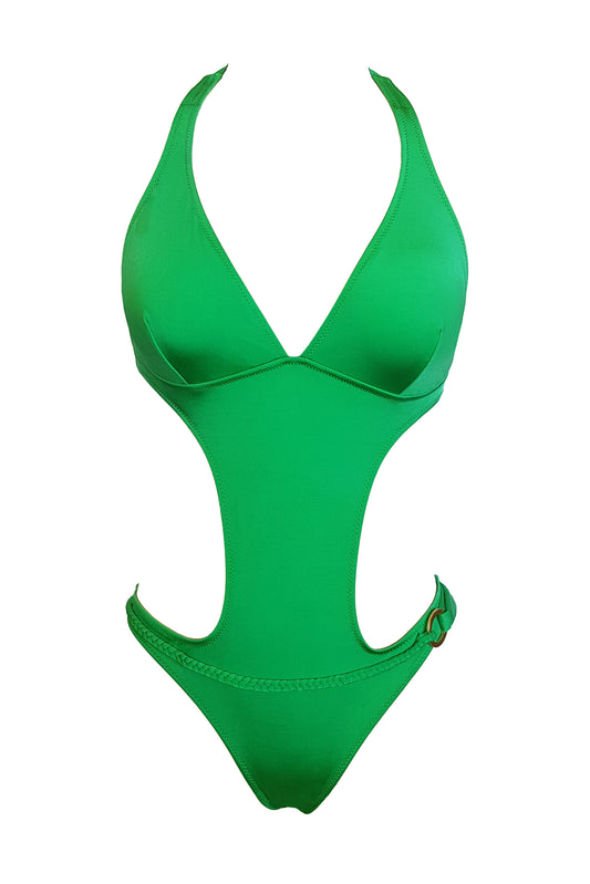 בגד ים שלם גיטרה מונוקיני ירוק