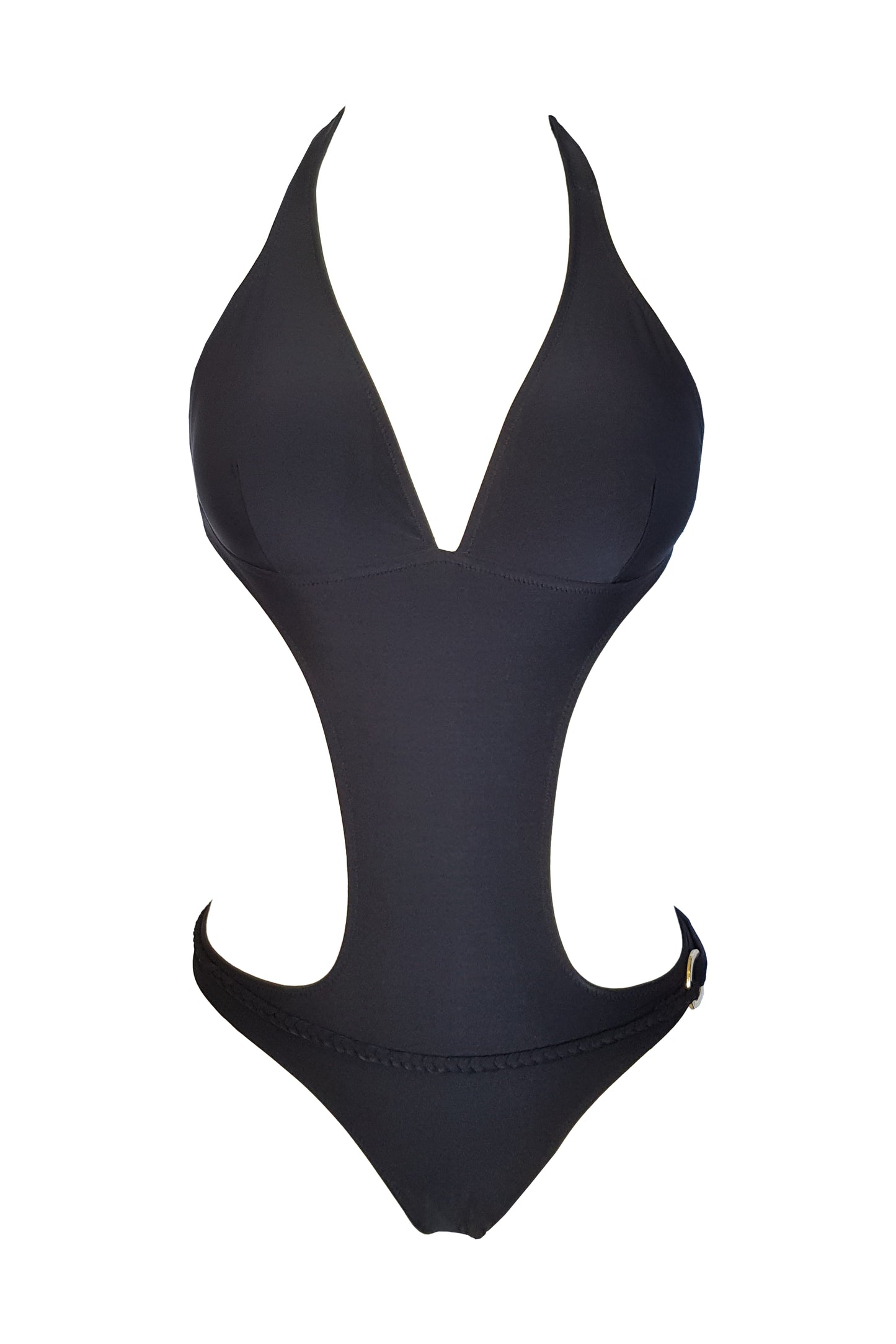 בגד ים שלם גיטרה מונוקיני שחור