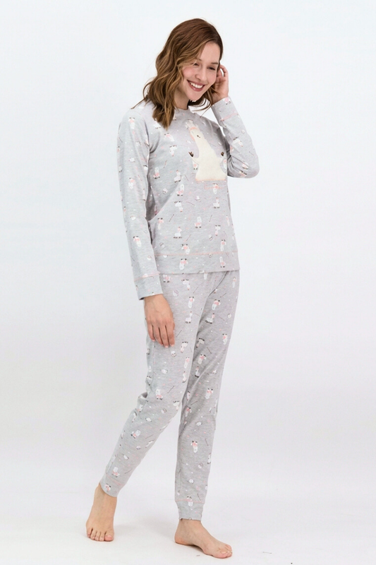 פיג`מה לנשים איור לאמה - Pierre Cardin