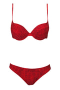 טופ ביקיני טריפל פושאפ אדום טופז
