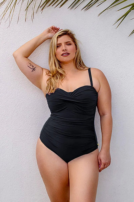 Black Plus-size One-piece Liora swimsuit - Morena