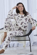 סט פיג'מה פליז(חליפת פיג'מה פליז) כבשה שמנת ן Morena