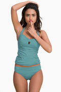 סט בגד ים טנקיני כיווץ לולאה פטרול מירנדה - ירוק טורקיז ן Morena