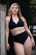 תחתון ביקיני פלאס גבוה קמילו - שחור ן Morena