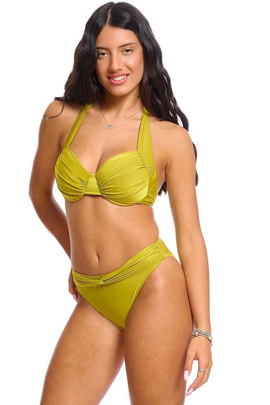 תחתון ביקיני גבוה קלאסי ונצואלה ירוק ן Morena